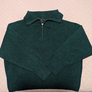 J.Crew Green Relaxed Half-Zip Sweater Women's XL